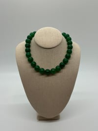 Image 1 of Agate Chunky Beaded Necklace - Jade Green