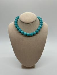 Image 1 of Turquoise Chunky Beaded Necklace