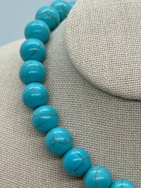 Image 5 of Turquoise Chunky Beaded Necklace