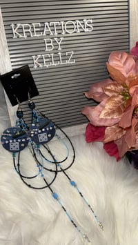Image 1 of DenimBlues Leather Earrings 