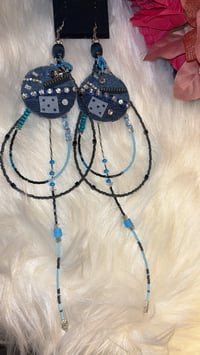 Image 4 of DenimBlues Leather Earrings 