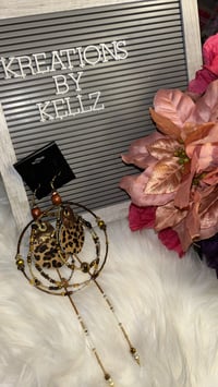 Image 1 of Leopard Love Large Hoops
