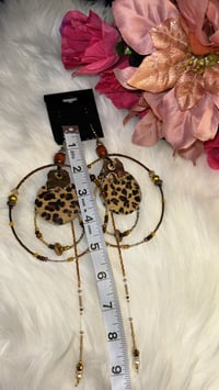 Image 4 of Leopard Love Large Hoops
