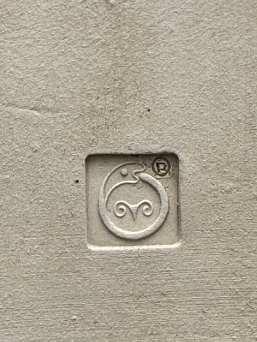 Image of Signed ceramic relief with hermetic pentacle