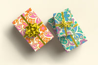 Image 3 of "Sixties Splendour" Retro Patterned Gift Wrap Sets - 2 sheets/2 labels/2 hang tags