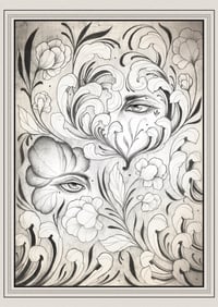 Image 1 of Sketchy eyes print