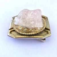 Image 1 of ravishing rose quartz belt buckle