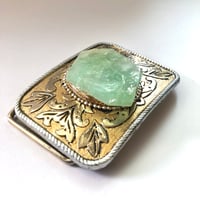 Image 3 of glamorous green calcite belt buckle