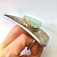Image 4 of glamorous green calcite belt buckle