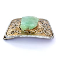 Image 1 of glamorous green calcite belt buckle