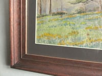 Image 6 of 1940s Watercolour Painting 'Daffodils April 1946' Landscape, G W Heney, Framed 12 6/10 x 10 2/10 ins