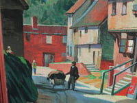 Image 7 of Vintage Painting, Village Street by H Smith aft E R Squirrel, Frame Size 23 8/10 x 16 9/10 ins 