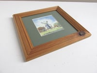 Image 2 of Vintage Miniature Watercolour Painting, Lincolnshire Windmill by Will Illingworth, Framed  