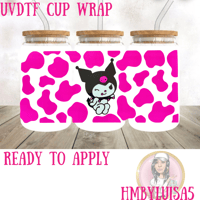 Kuromi Cow print  UVDTF cup wrap 