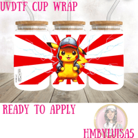Pokémon hat UVDTF cup wrap 