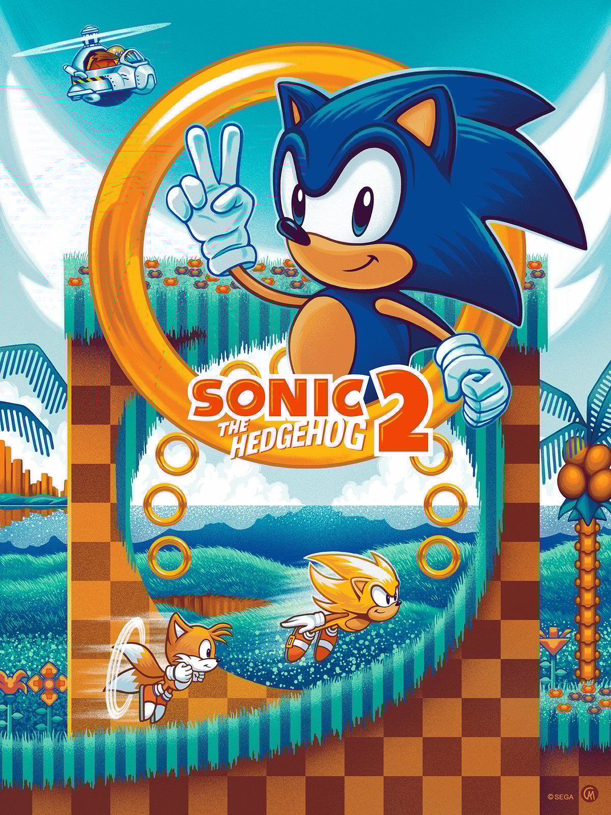 SUPER) SONIC 2 - ARCHIVAL PRINT - VARIANT - 18x24 | CAMartinArt