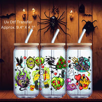 Cute Halloween Villians Double Sided Uv Dtf Wrap        W0954