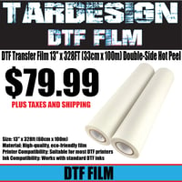 DTF Transfer Film 13" x 328FT (33cm x 100m) Double-Side Hot Peel