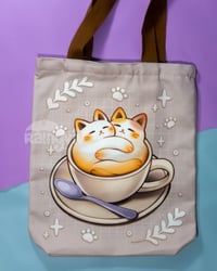 Image 2 of Cat Latte Tote Bag