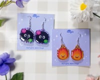 Image 1 of Ghibli Earrings (Soot Sprites, Calcifer)