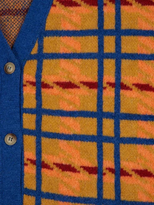 Image of 1-Cardigan multicolor cuello V