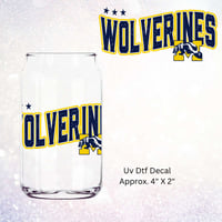 Michigan Wolverines Football Double Sided Uv Dtf Decal      OD1