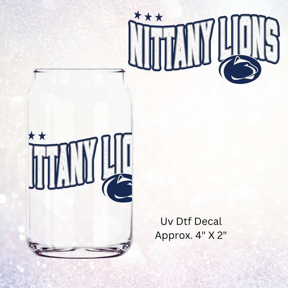 Image of Nittany Lions Football Double Sided Uv Dtf Decal OD1