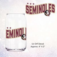 Florida State Seminoles Football Double Sided Uv Dtf Decal OD1