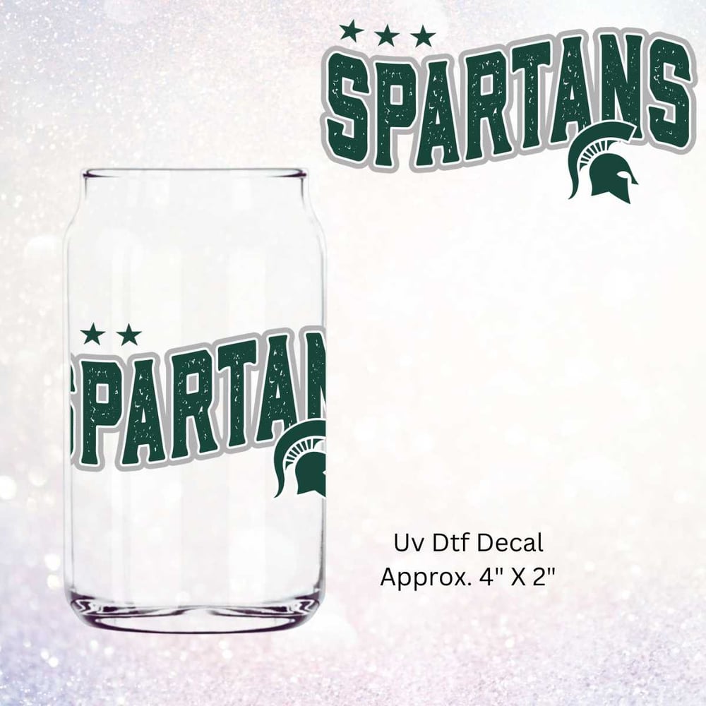 Image of Michigan State Spartans Football Double Sided Uv Dtf Decal OD1