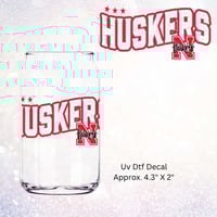 Nebraska Cornhuskers Football Double Sided Uv Dtf Decal OD1
