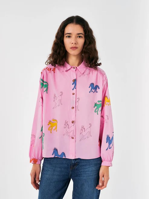 Image of 1-Camisa estampada caballos