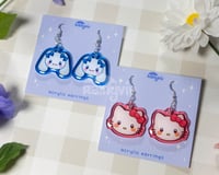 Image 2 of SNRO Earrings (Cinnamon Roll, Hi Kitty)