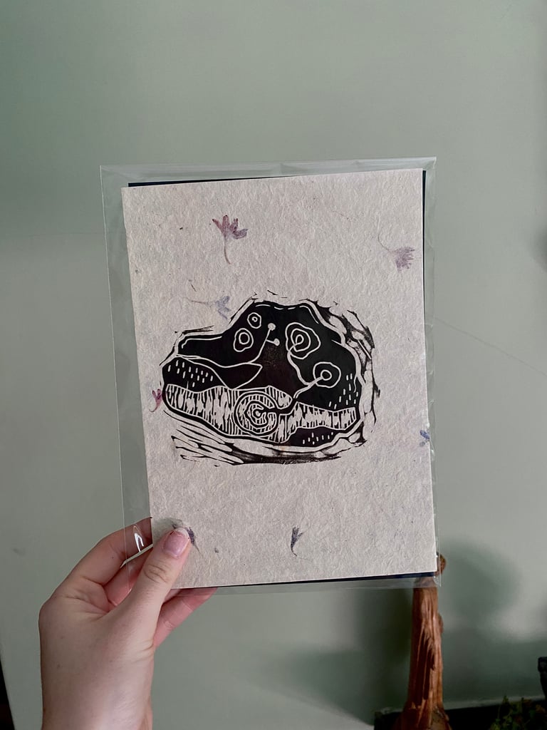 neolithic stone A5 linoprint Image 3