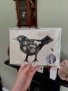mud lark A5 linoprint