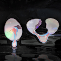 Image 1 of Cracked Eggs - Holographic stickers (2 variants)