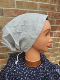 Image 1 of Linen Snood in Grey/White Crosshatch