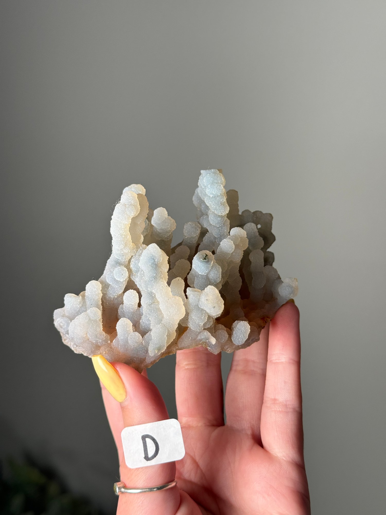 SELF STANDING BOTRYOIDAL CHALCEDONY SPECIMEN -INDIA- D