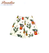 Image 1 of Nike Court Phantom White Green Orange Plant Graphic Fleece Short's (Size XL Men's)