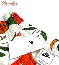 Image 5 of Nike Court Phantom White Green Orange Plant Graphic Fleece Short's (Size XL Men's)
