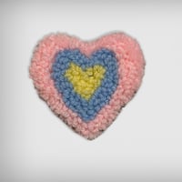 Retro Pastel Heart Coaster