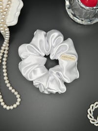 Image 1 of White Satin Scrunchie