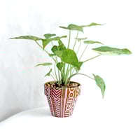Image 1 of Mini Bogolanfini Terracotta Plant Pot