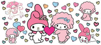 Sanrio Double Sided uv Dtf Wrap W0729 HK Hello Kitty Melody Cinna