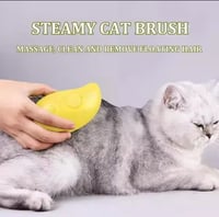 Pet hair steam brush