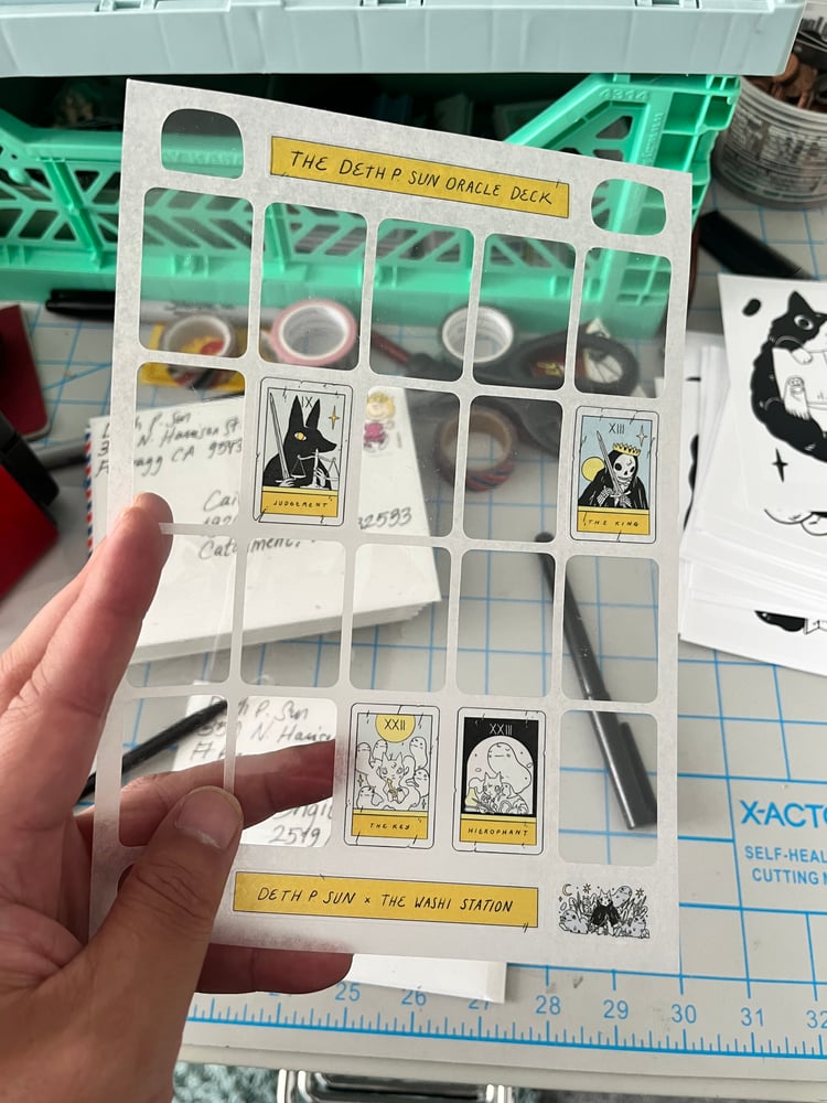 Image of Oracle Tarot Deck Sticker Sheet