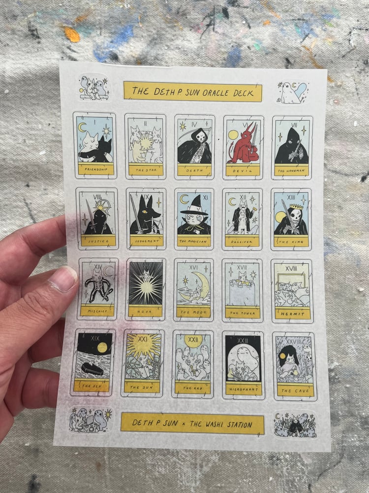 Image of Oracle Tarot Deck Sticker Sheet