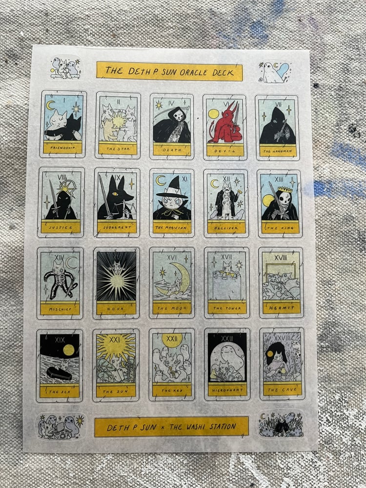 Image of Oracle Tarot Deck Sticker Sheet