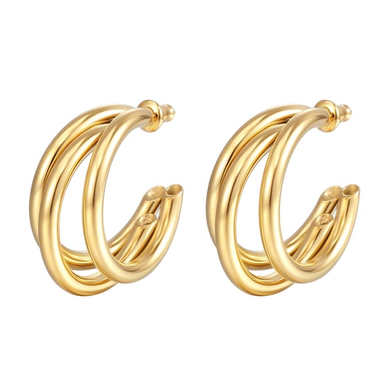 Image of "Trip" Triple Hoop Earrings