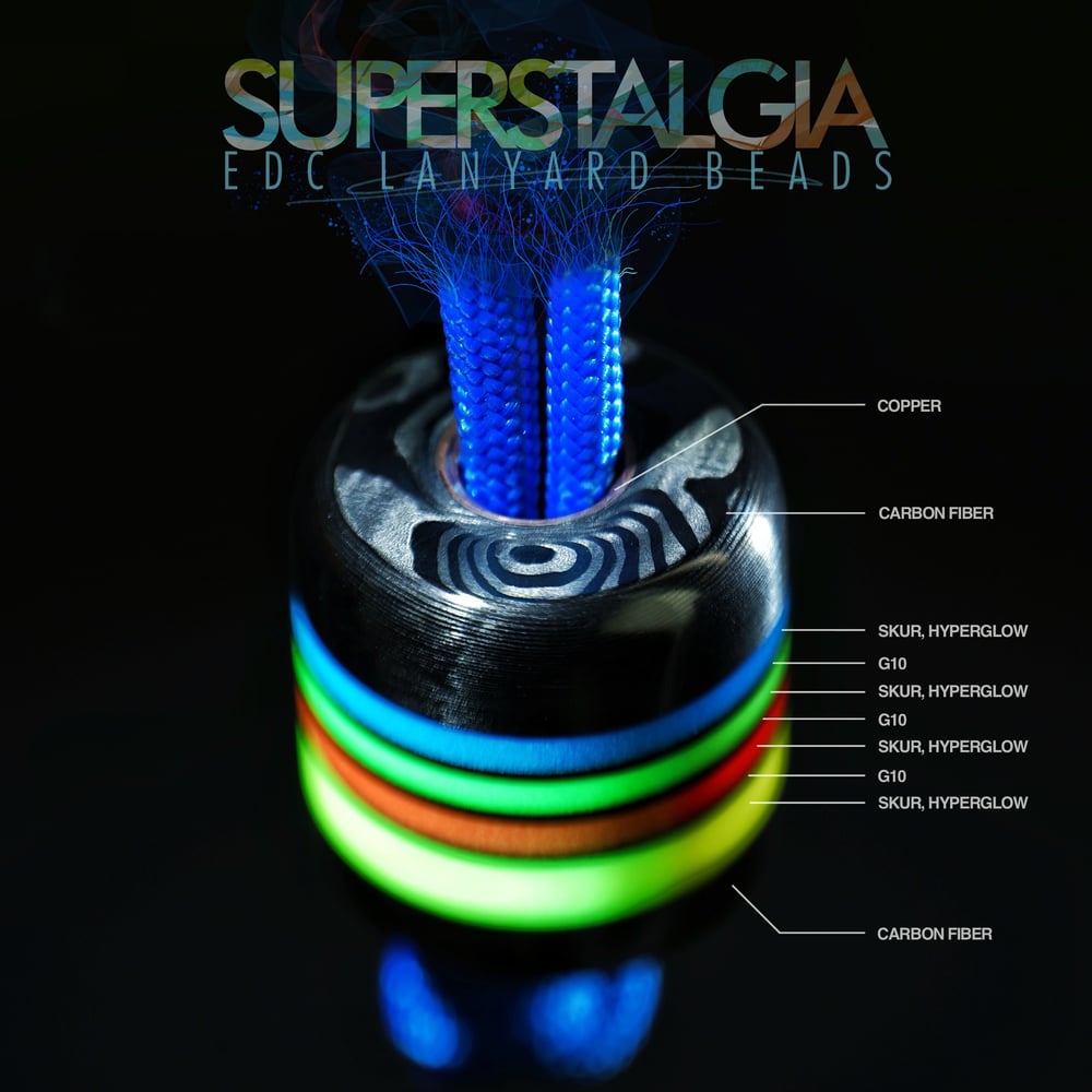 Superstalgia EDC lanyard beads (GLOW)