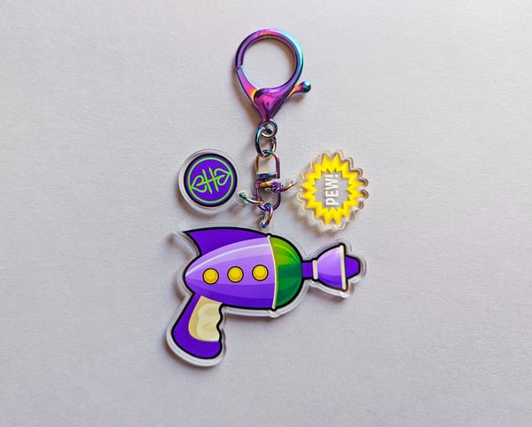 Image of Ray Gun "PEW" Keychain